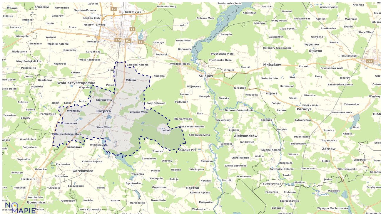 Mapa uzbrojenia terenu Rozprzy